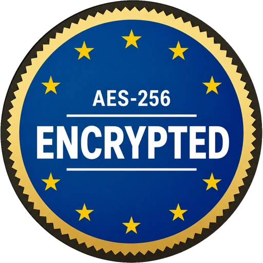 AES-256 encrypted
